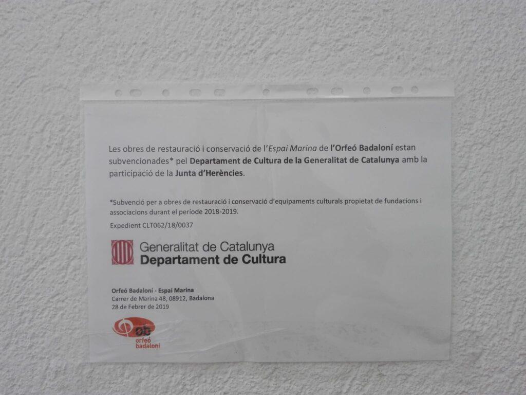Comunicat Obres Espai Marina